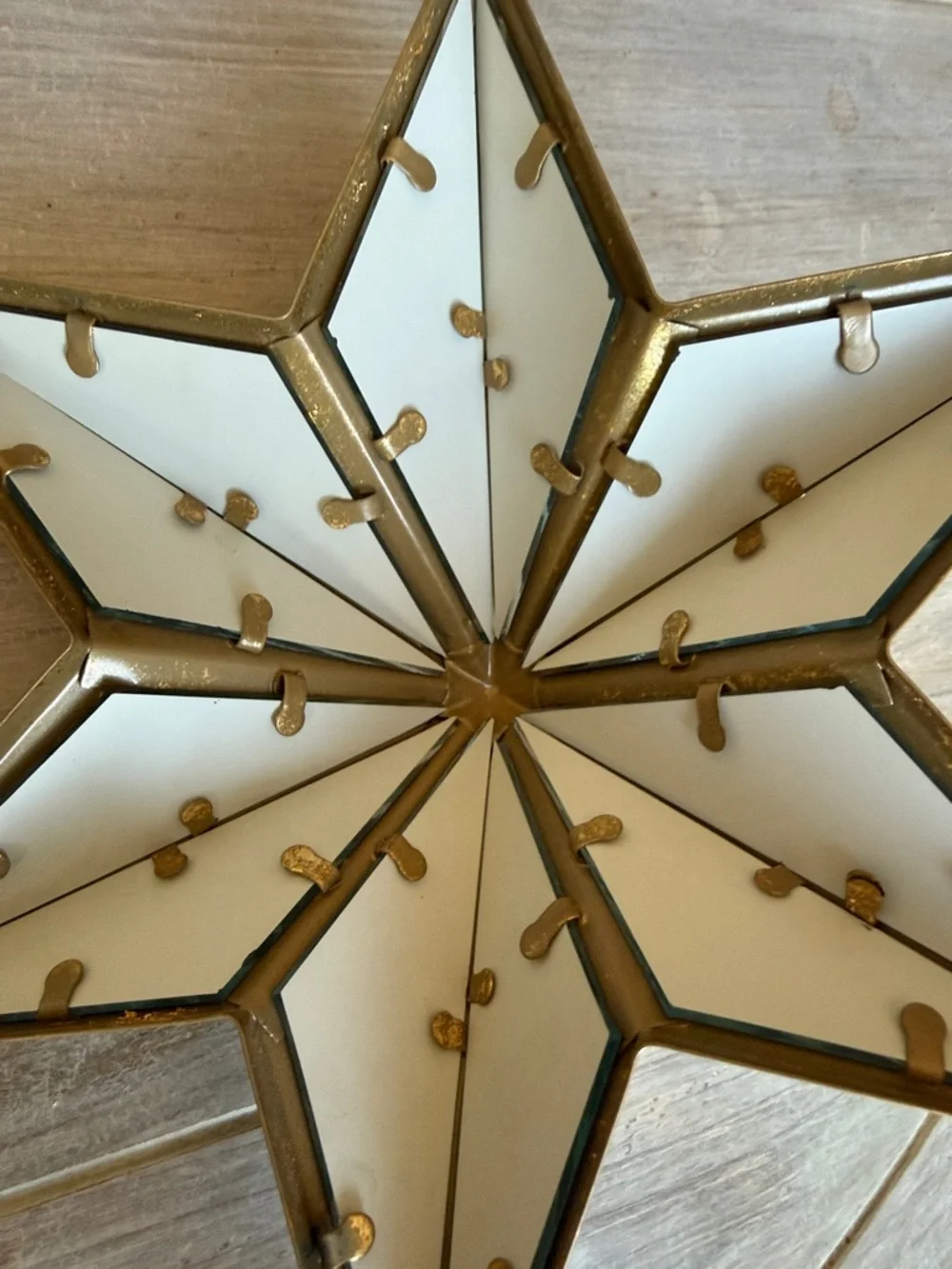 Crate&Barrel Gold Mirrored Star Tree Topper